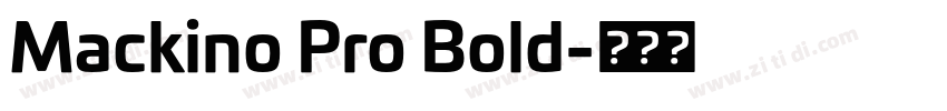 Mackino Pro Bold字体转换